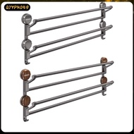 [qjypno49] Towel Rack Storage Shelf  Double Bar Wall Mount Metal PP Material No  Required for  Bedro