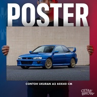 Subaru WRX STi VAB Final Ed Poster. Custom Printed Automotive Boys' Room Wall Decoration EJ25 Boxer 