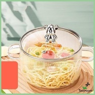 [ Milk Pan Glass Milk Pot Instant Noodles Pot for Home Kitchen RV Travel