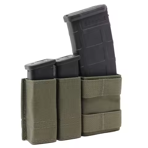 FAST 9MM &5.56 Double Mag Pouch for G17 19 M9 1911 9mm Universal Mag Bag Single Airsoft Fast Mag Hol
