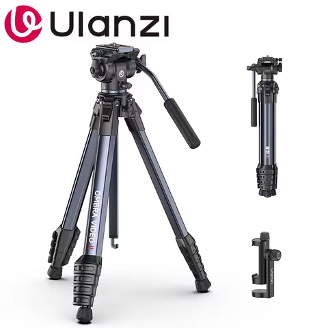 Ulanzi OMBRA Video II Travel Tripod Arca Quick Release DSLR Camera Tripod w Phone Clip for Canon Nik