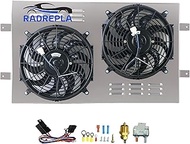 CU622 Aluminum Radiator Shroud with Electric Fan for 1988-1999 Chevy GMC C/K/R/V/P 1500 2500 3500 Su
