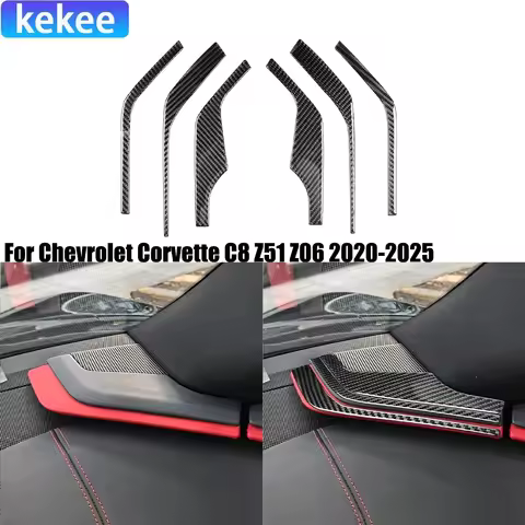 For Chevrolet Corvette C8 Z51 Z06 2020-2025 Carbon Fiber A-pillar Audio Horn Decoration Car Accessor