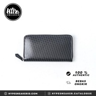 Dompet FENDI FF MONOGRAM DIAGONAL GREY BLACK ZIP LONG WALLET 100% ORIGINAL