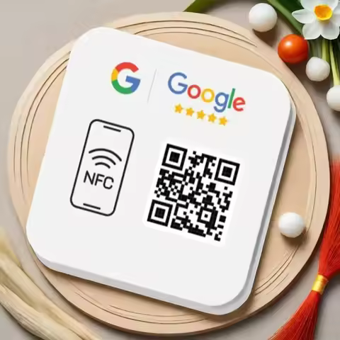 One Tap Contactless QR Code Sign Acrylic NFC QR Code Plaque Google Ins QR Sign Social Media Plate Go