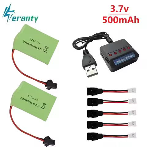3.7V 500mAh 523048 li-ion Battery + Charger for Remote Control Electric Dinosaur Toys battery For RC