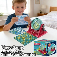 Ball Counter Bingo Cage Home Lottery Bingo Game Set Simulation Game Toy Set Toy