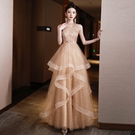 EAGLELY Formal Womens Luxury Glitz And Glam Evening Dress Floor Length 2024 French Gauze Host Ball G