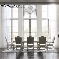 American Country Solid Wood Dining Table Antique Distressed Solid Wood Restaurant Western Dining Tab