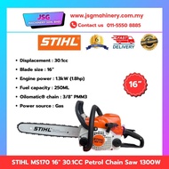 STIHL MS170 Petrol Chainsaw 16 Inch 30.1cc 1300W Gasoline Petrol Chain Saw