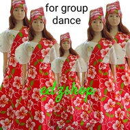 ORANGE GUMAMELA barot saya 4in1 filipiniana costume.biwan ng wika.kods to adult.