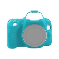 เคสป้องกันซิลิโคนนุ่มสำหรับ Canon EOS 200D /Eos 200D Mark II (สีน้ำเงิน) 【เพิ่มฟังก์ชัน】