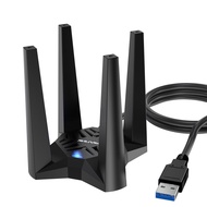 AX1800 USB WiFi 6 Adapter for Desktop PC, WAVLINK USB Wireless Adapter with Dual Band 5GHz/1201Mbps