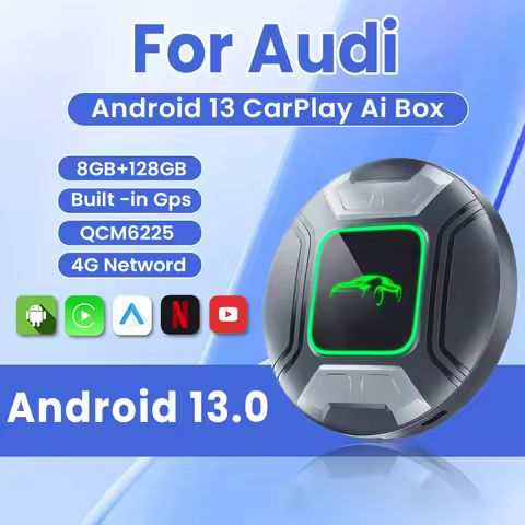 Android 13 Carplay AI TV Box Wireless Carplay Android Auto QM6225 For YouTube Netflix Built-in Gps F