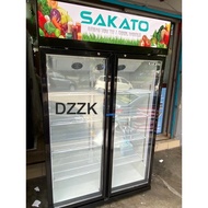 NEW 2 DOORS CHILLER (1295L)- SAKATO Showcase Chiller SC-1295TCH Glass Heater Door sesuai Cake,Bunga,