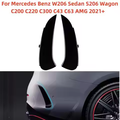 For Mercedes Benz W206 S206 C200 C220 C300 C43 C63 AMG 2021 2022 2023 2024 2025 Rear Bumper Splitter