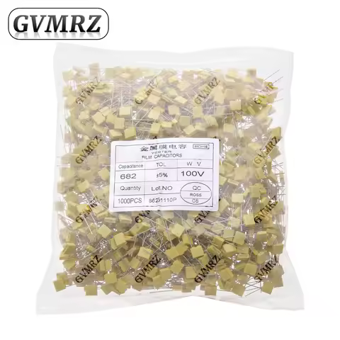 100pcs/1000pcs/20pcs 102J152J 222J 332J 472J Metal film capacitor 1NF 47NF 100NF 220NF capacitor 682