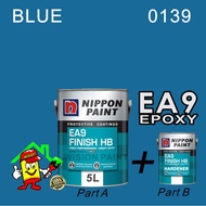BLUE 0139  ( 5L ) NIPPON EA9 Food Grade Epoxy Finish HB c/w Hardener