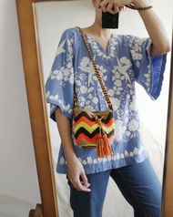 Vintage 哥倫比亞Wayuu手工編織斜背小包