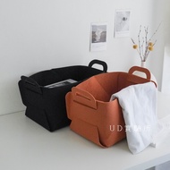 UDlab|[Multi-Size Good Storage] Storage Basket Clothes Wardrobe Handle Box Detachable Felt AF04-002
