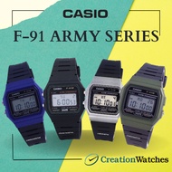 Casio F-91 Series Digital Army Watch F-91W-1 F-91W-3 F-91WG-9 F-91WM-1 F-91WS-2 F-91 Kids Men Women 