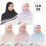 LLA2 Tudung Bawal COTTON, CHIFFON, SATIN Bidang Besar Bidang 40, 45, 48, 50, 53, 55, 60 LOVELINA
