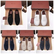 Shoes men LP white color leather loafer kasut lelaki