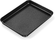 E-far Mini Toaster Oven Pan, 9x7x1 Inch Small Baking Sheet Tray for Cookies Cake, Nonstick Carbon St