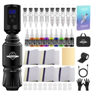 YILONG โรตารีไร้สายสักชุดเครื่อง 1500MHA แบตเตอรี่แต่งหน้า Professional คุณภาพสูง Tattoo Gun ชุด