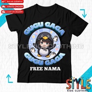 GUGU GAGA PENGUIN Children's T-shirt with Free Name Gugu Gaga Penguin Children's T-shirt/