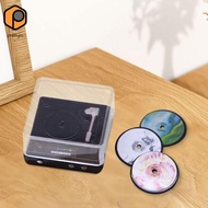 [prettyia] Mini CD Player for 1/6 1/12 Dollhouse Diorama Layout Miniature Record Player