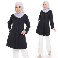 Aqeela Muslimah Wear Blouse Button Front - qb125