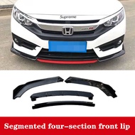 Sul-shop-ลิ้นหน้า Universal ชุดสปอยเลอร์ Pp อะไหล่กันชนหน้า สําหรับรถยนต์（fit all models）