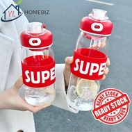 Botol Air Kaca Tahan Haba Dengan Penapis Teh | Tempered Glass Water Bottle Tumbler Teacup Mug Untuk 