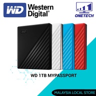 WD Western Digital My Passport 1TB Portable External Hard Disk Drive Red / Blue / Black/ White