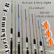 Rod.Ultralight Torikumu Rod Ebi Rod UL, Joran Udang Galah Lembut Joran Pancing Rod Spinning..