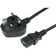 3 Pin UK to IEC C13 Desktop PC Power Cord Cable