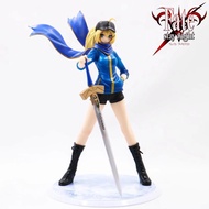 Fate / Stay Night  Sakura Saber Blue Sportswear Holy Sword Excalibur 22cm Action Figure Decoration
