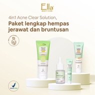 Ella Skincare 4in1 Acne Clear Solution - Paket Lengkap Hempas Jerawat dan Bruntusan
