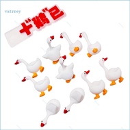 VA Tiny Geese Shaped Cake Decoration Miniature Rubber Geese Ornament For Birthday