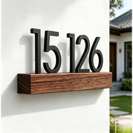 Singapore HDB wood25x8.5cminess Unit Number Signage  Door Signage Custom HDB Unit  walnu twood unit 