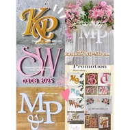 19mm/2cm Thick Foam Sign Abbreviation Of The Bride And Groom's Name Logo Attached To The Backdrop We