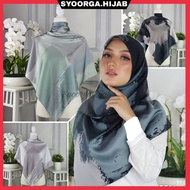 Tudung Bawal Satin Bidang 45,48,50,53,55,58 Square Scarf Printed Bawal Labuh Muslimah Tudung Corak