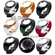Suitable for Casio GA-2100 GM-2100 GA-2110 GA-2100GB Stainless Steel Case Tape Butterfly Buckle Stra