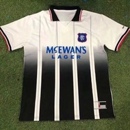 97-99LLZ Away Black and White Retro Short-Sleeved Premium Football Shirt, S–XXL