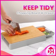 Kitchen Drawer Cutting Board Wooden Chopping Block Culinary Food Prep Block Papan Memotong 抽屉式切菜板