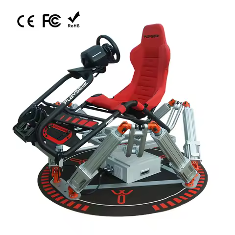 6DOF Motion Racing Simulator with High-End Force Feedback, Full Motion Racing Game Set Compatible wi