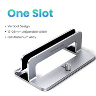 UGREEN 2 Slots Vertical Laptop Stand Holder Adjustable Aluminum Alloy Notebook Stand Tablet Stand Su