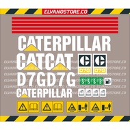 HEAVY EQUIPMENT STICKERS Caterpillar Cat D7G HIGH QUALITY PRODUCT