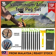 VELOCITYHQ Camping Tent Nail Peg Set Barang Camping Combo Hammer Paracord Tent and Accessories